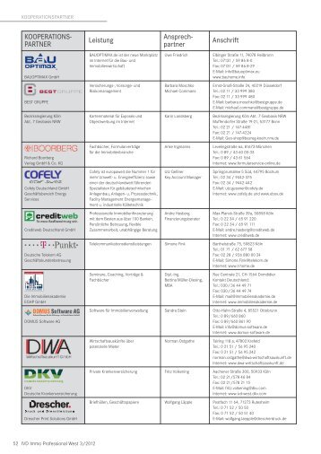 Kooperationspartner-Liste - IVD West