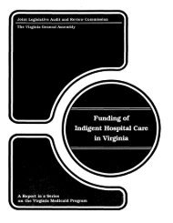 Funding of Indigent Hospital Care in Virginia - Virginia Joint ...