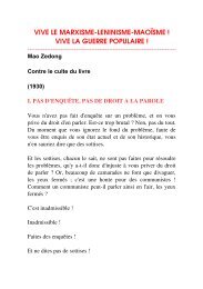 Contre le culte du livre - Mao Zedong