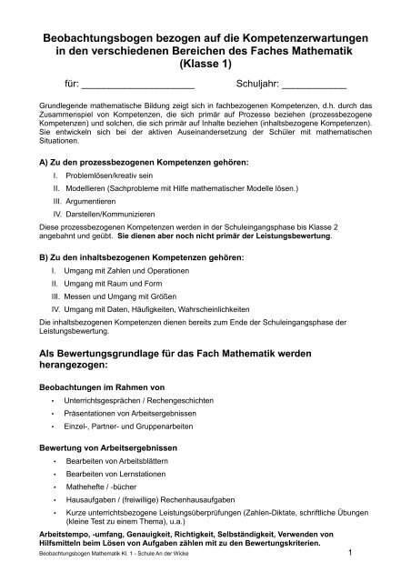 Beobachtungsbogen Hort Kostenlos
