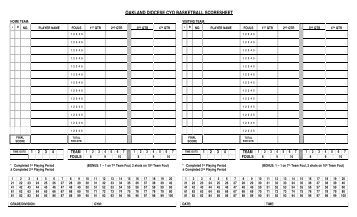 oakland diocese cyo basketball scoresheet - Diocese of Oakland