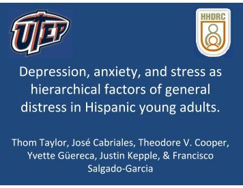 Depression, anxiety, and stress as hierarchical factors of general ...