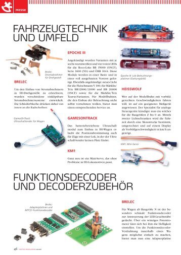 FUNKTIONSDECODER UND DECODERZUBEHÖR ...