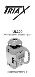 Handbuch Rotationslaser UL300 - Glm-laser.com