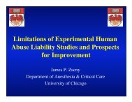 Limitations of Experimental Human Abuse Liability ... - immpact