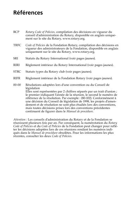 Manuel de procédure 2010 - Rotary International