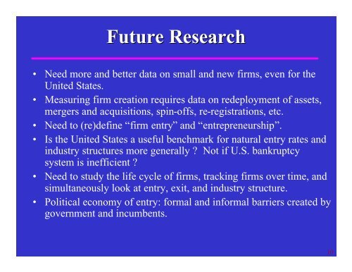 Barriers to Entrepreneurship - World Bank