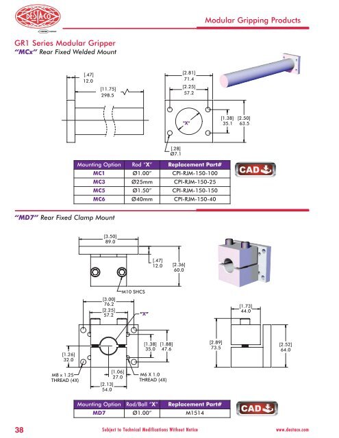 DSC Modular Gripping Products Catalog - Pneumatic Technology, Inc