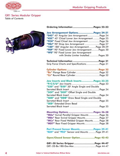 DSC Modular Gripping Products Catalog - Pneumatic Technology, Inc