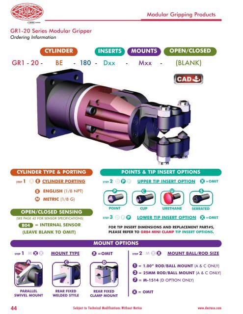 DSC Modular Gripping Products Catalog - Pneumatic Technology, Inc