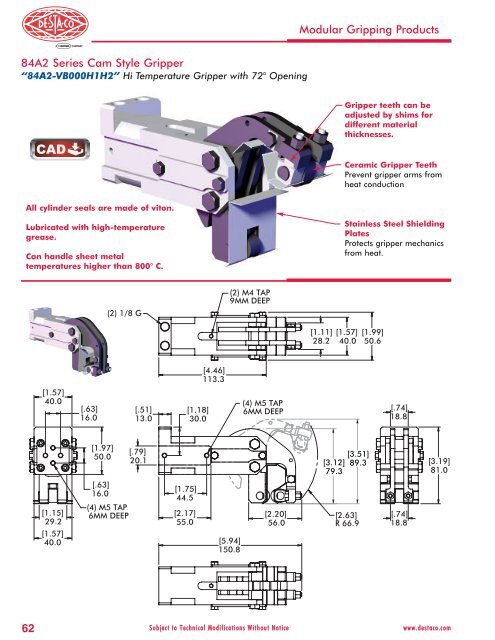 DSC Modular Gripping Products Catalog - Pneumatic Technology, Inc