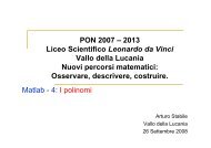 Matlab - 4: I polinomi PON 2007 â 2013 Liceo ... - Arturo Stabile