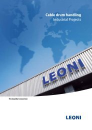 Cable drum handling Industrial Projects - LEONI Business Unit ...
