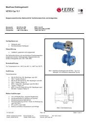 Maxifluss Drehkegelventil VETEC-Typ 73.7 - VETEC Ventiltechnik ...