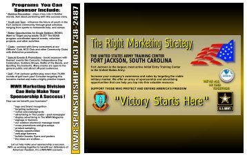 The Right Marketing Strategy "Victory Starts Here" - Fort Jackson MWR