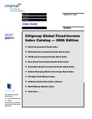 Citigroup Global Fixed-Income Index Catalog ... - The Yield Book