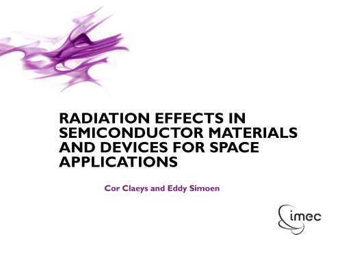 radiation effects in semiconductor materials and devices for space