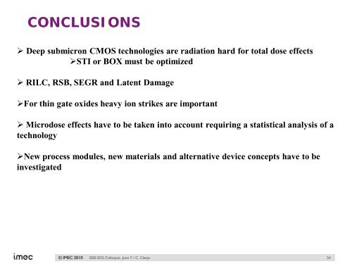 radiation effects in semiconductor materials and devices for space