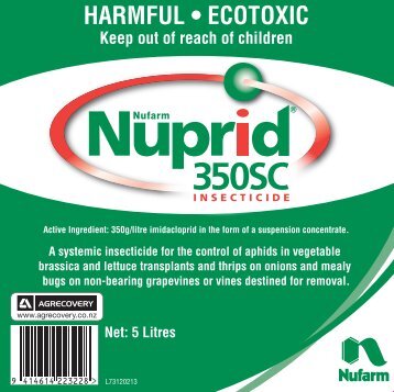 Nuprid 350SC 5L Label - Nufarm