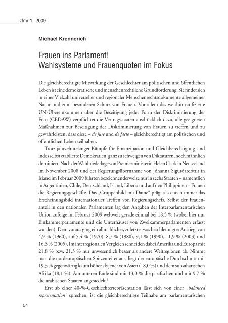 Frauen ins Parlament! Wahlsysteme und Frauenquoten im Fokus