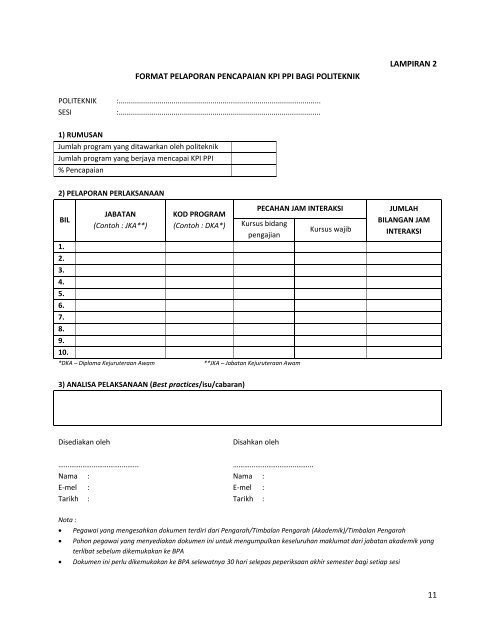 Garis Panduan KPI PPI 2013-2015 - Jabatan Pengajian Politeknik