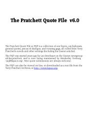 The Pratchett Quote File v6.0 - The L-Space Web