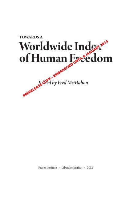 Towards a Worldwide Index of Human Freedom