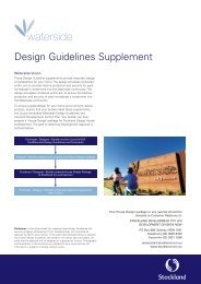 Design Guidelines Supplement - Stockland