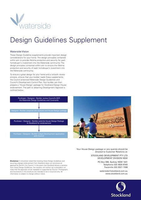 Design Guidelines Supplement - Stockland