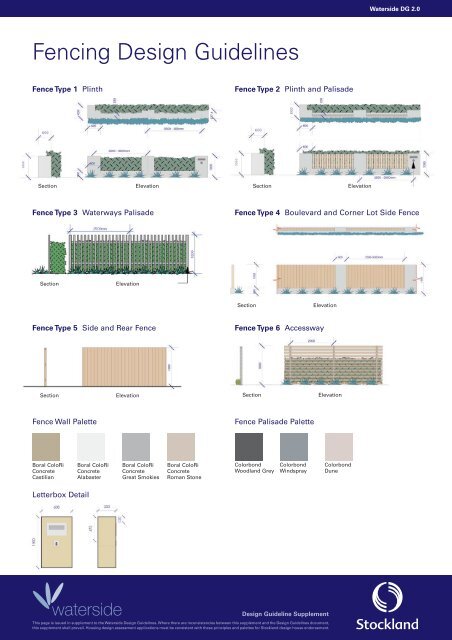 Design Guidelines Supplement - Stockland