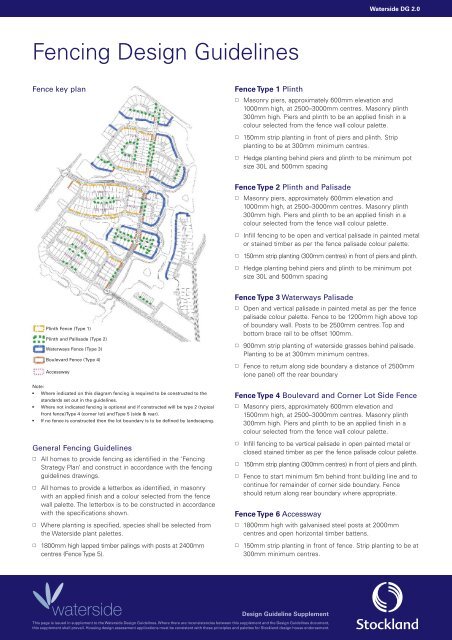 Design Guidelines Supplement - Stockland