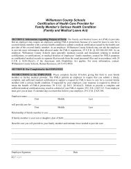 FMLA Family Form - Williamson County Schools