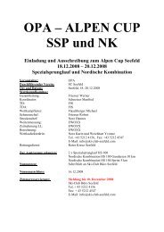 OPA â ALPEN CUP SSP und NK - Ski-Club-Seefeld