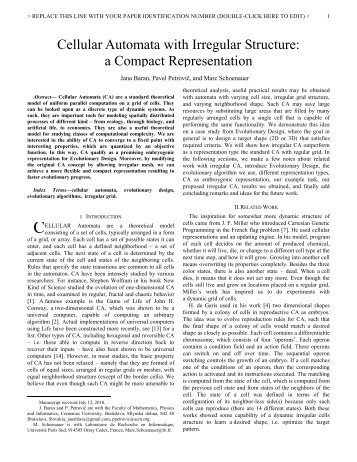 Cellular Automata with Irregular Structure - Spatial Computing