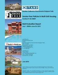 Smoke-Free Policies in Multi-Unit Housing Brief Evaluation Report