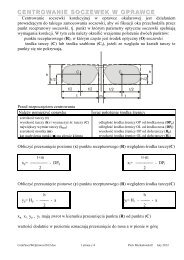 CENTROWANIE SOCZEWEK W OPRAWCE - Optimed