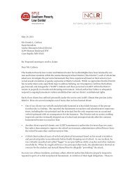 letter - Southern Poverty Law Center