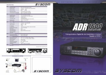 SPECIFICATIONS DIAGRAMA DEL SISTEMA - Syscom