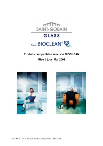Liste de produits compatibles avec SGG bioclean (0.5