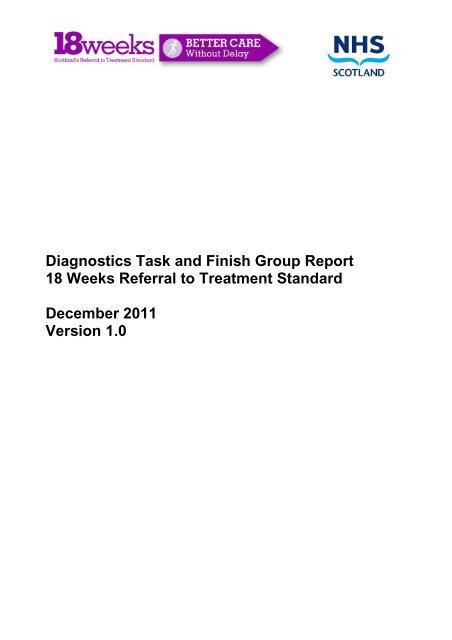 Diagnostics Task and Finish Group Report - 18 Weeks