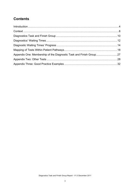 Diagnostics Task and Finish Group Report - 18 Weeks