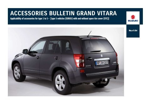 ACCESSORIES BULLETIN GRAND VITARA - Suzuki