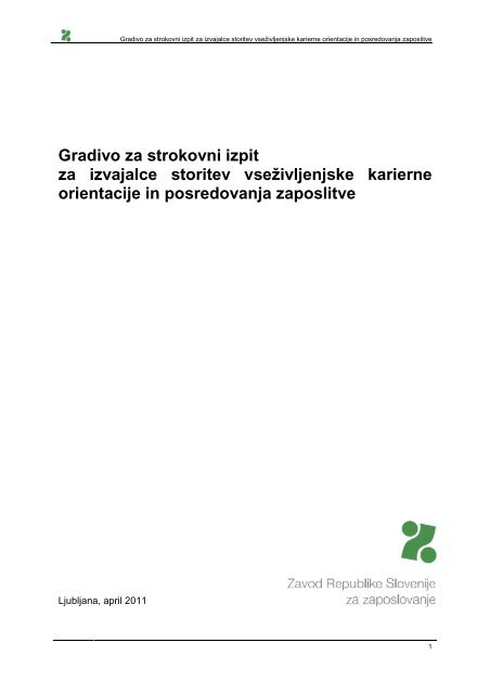 Gradivo za strokovni izpit (1-5) - Zavod RS za zaposlovanje