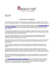 The New Rules in a Digital Age - Robert Half