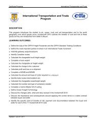 International Transportation and Trade Program Outline - CIFFA.com