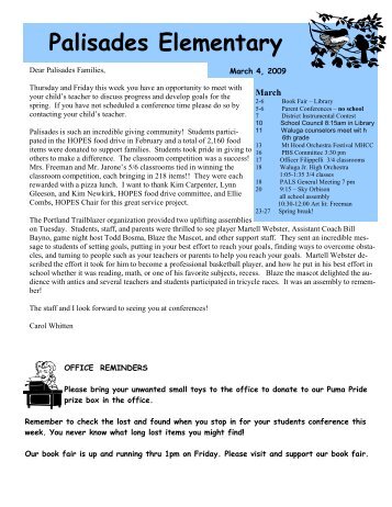 3-4-09 Newsletter - Lake Oswego School District