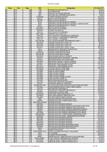 Tarif General EGI 2012-V2012-11- prix public - EGI Europe