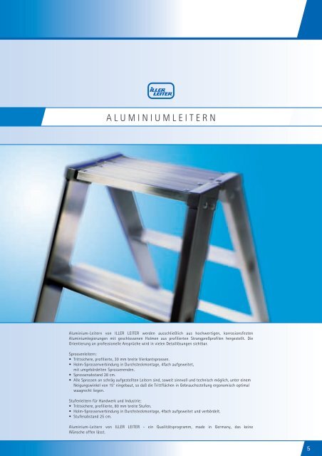 Aluminiumleitern - Iller-Leiter