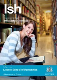 LSH Magazine Issue 4 (PDF) - University of Lincoln
