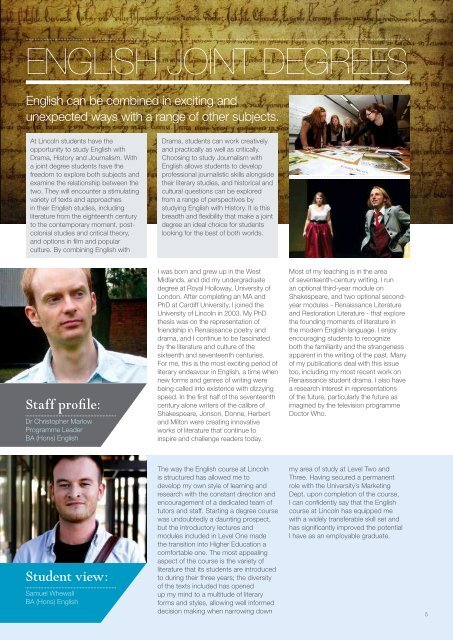 LSH Magazine Issue 4 (PDF) - University of Lincoln